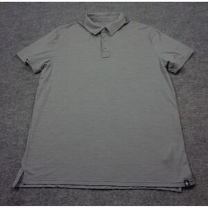 Smartwool Merino 150 Polo Shirt Mens L Gray Short Sleeve Lightweight